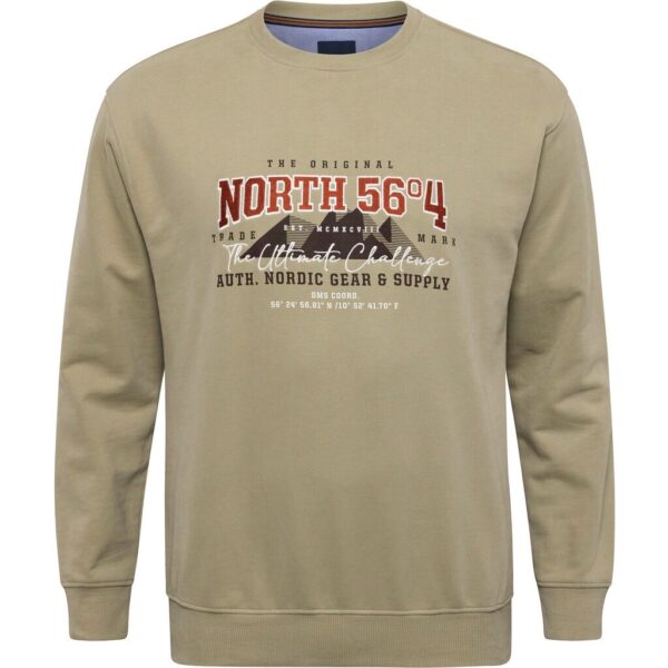 North 56denim / north 56°4 sweatshirt med brodering mørk sand