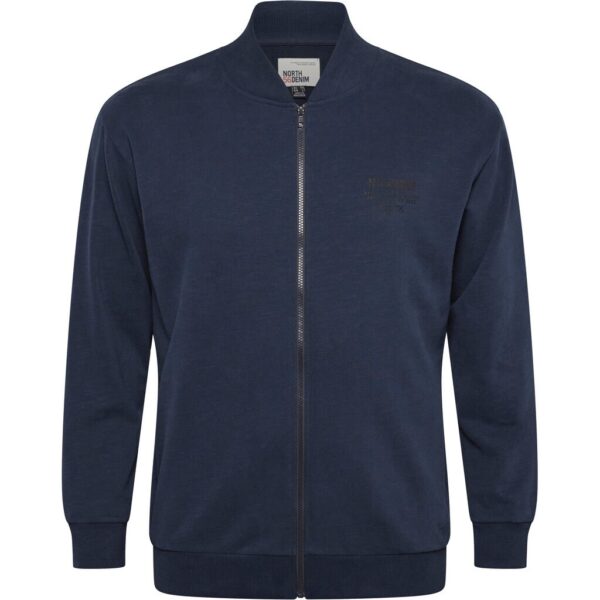 North 56°4 sweat shirt cardigan fuld zip marine blå TALL