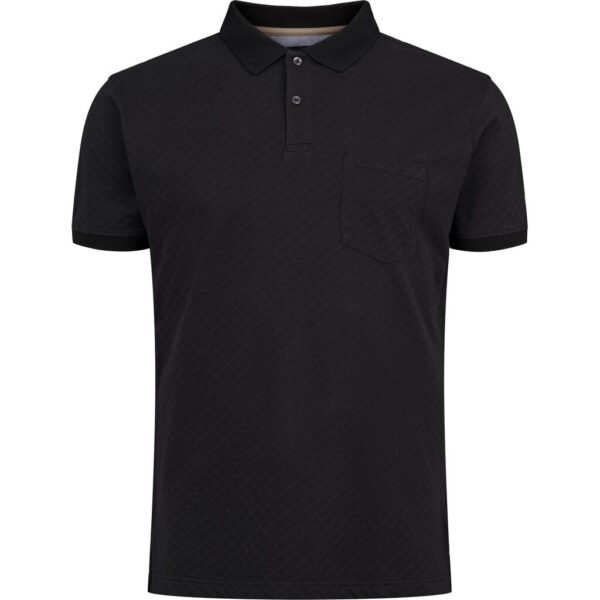 North 56°4 polo pique med struktur sort TALL