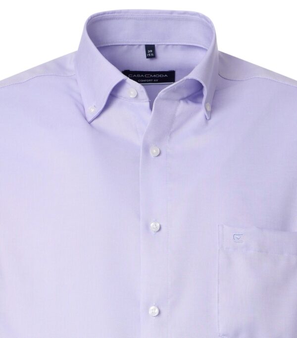 Casa Moda comfort fit skjorte lange ærmer lys lilla og button down og i Oxford - Billede 2