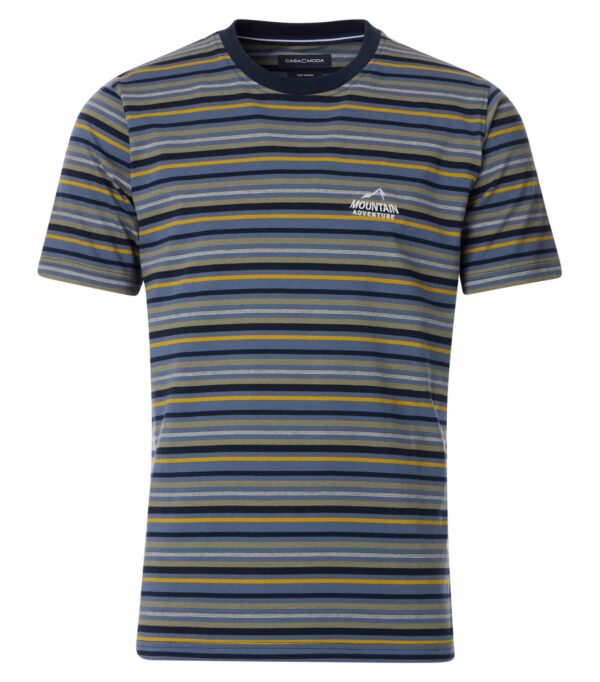Casa Moda stribet t-shirt med lille brodering