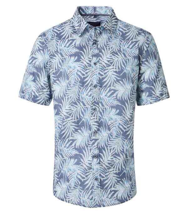 Casa Moda Casual fit kort ærmet skjorte korte ærmer blå