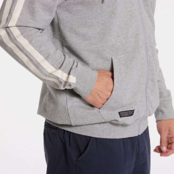 North 56°4 hoodies med lynlås og lomme i grå meleret – Bild 5