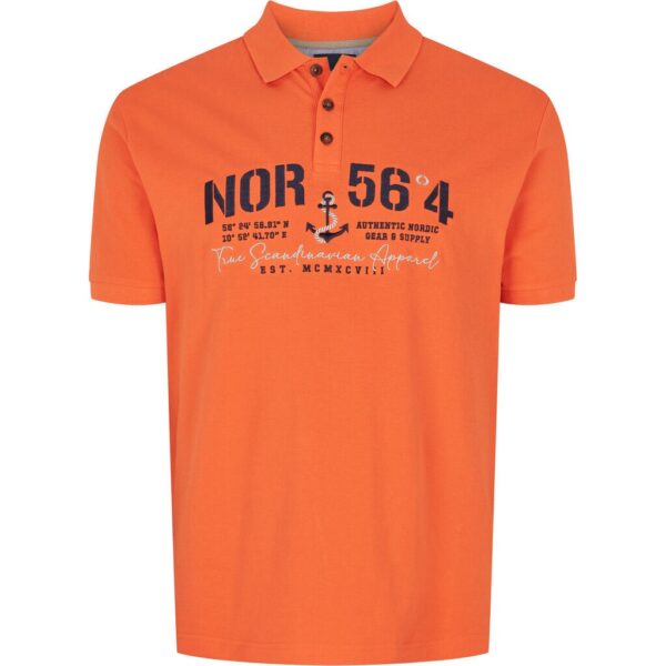 North 56°4 polo med bryst brodering orange