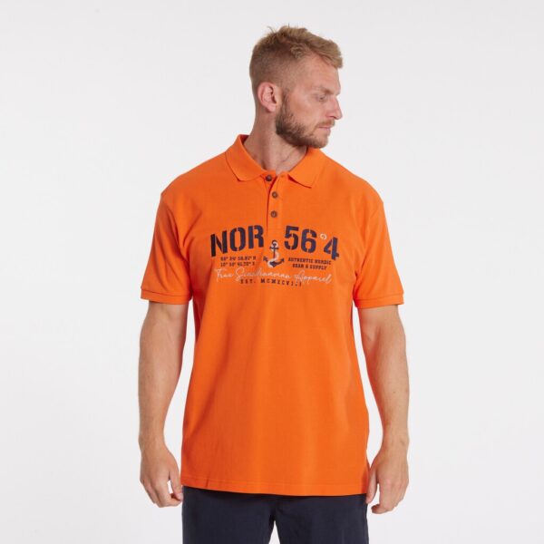 North 56°4 polo med bryst brodering orange – Bild 3