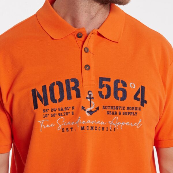 North 56°4 polo med bryst brodering orange – Bild 4