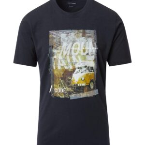Casa Moda ens farvet t-shirt med tryk på brystet af VW bussen