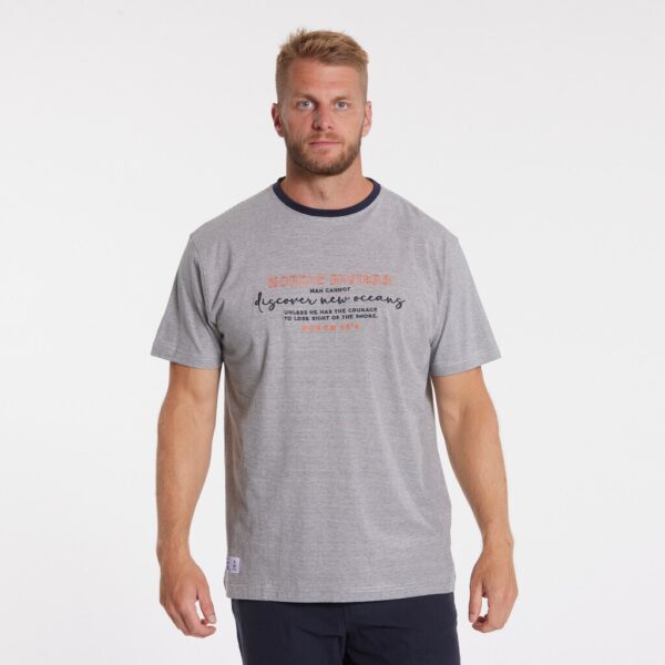 North 56°4 denim t-shirt med print og I striber TALL - Billede 3