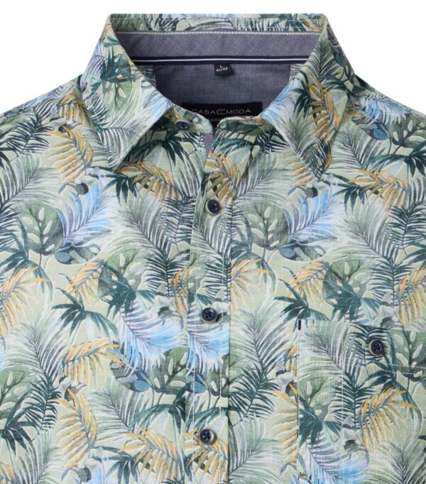 Casa Moda Casual fit kort ærmet skjorte korte ærmer grøn - Billede 3