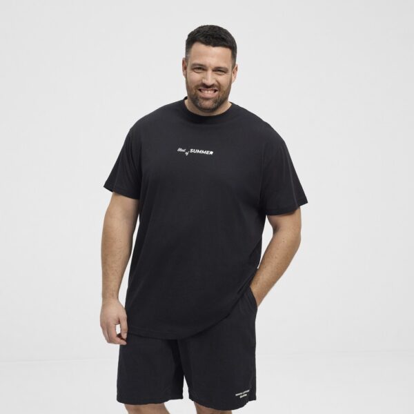 North latitude t-shirt med print off sort TALL - Billede 2