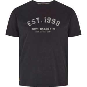 North 56°4 denim t-shirt med print på brystet