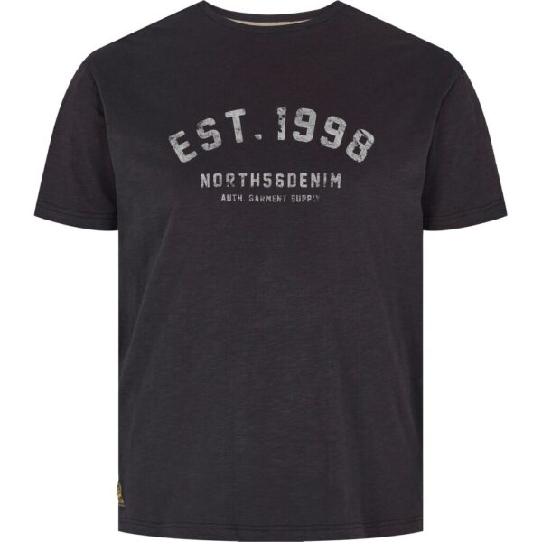 North 56°4 denim t-shirt med print på brystet sort