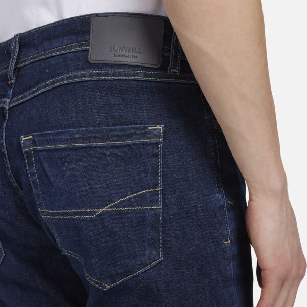 Sunwill fitted stretch jeans Medium Blå – Bild 3