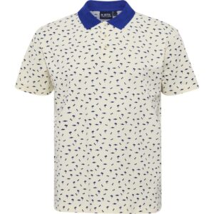 NORTH latitude printet polo pique off hvid