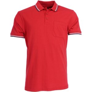 Roberto Jeans polo med lomme klar rød