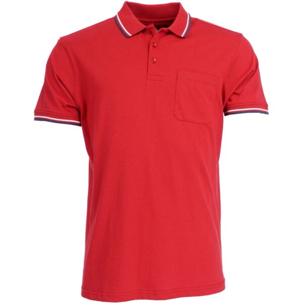 Roberto Jeans polo med lomme klar rød