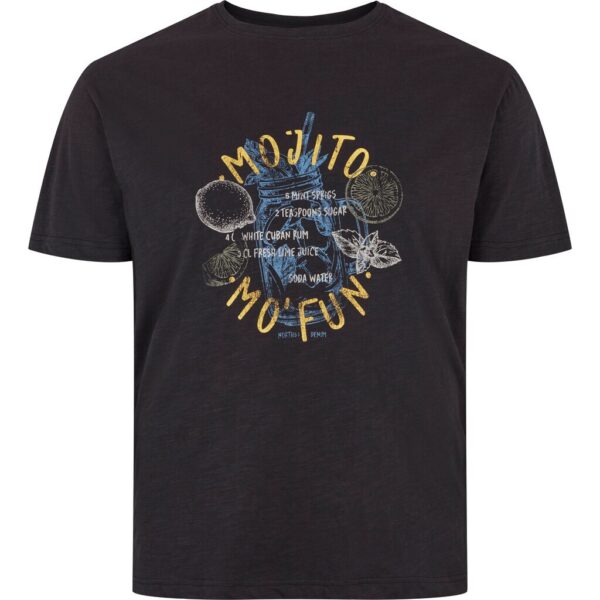 North 56°4 denim t-shirt med mojito opskriften på print sort