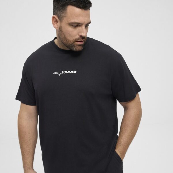 North latitude t-shirt med print off sort TALL - Billede 5