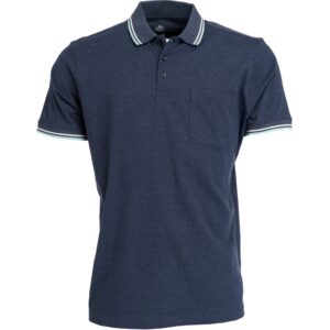 Roberto Jeans polo med lomme melange blå