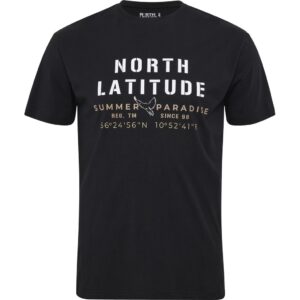 North latitude t-shirt med print sort TALL