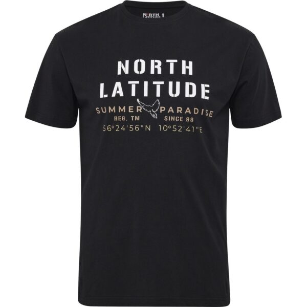 North latitude t-shirt med print sort TALL