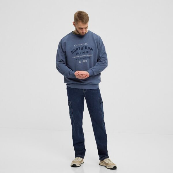 North 56denim / north 56°4 sweatshirt med print på brystet duset blå – Bild 4