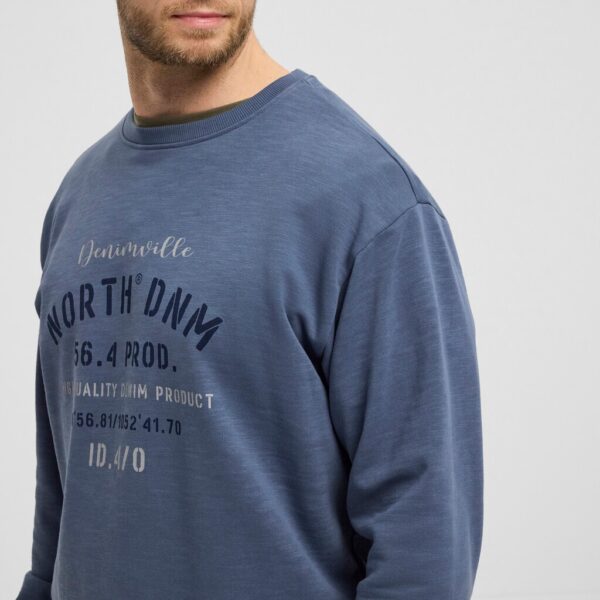 North 56denim / north 56°4 sweatshirt med print på brystet duset blå – Bild 5