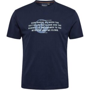 North 56°4 t-shirt med print marine blå