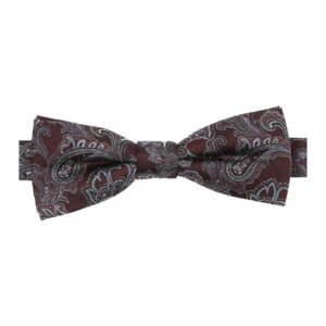 Casa moda butterfly med clips lukning paisley mønster brun