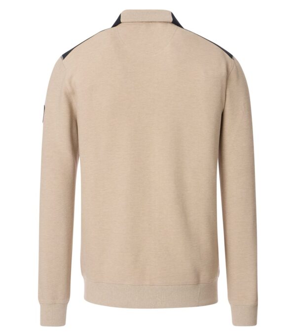 Casa Moda sweat jakke med fede detaljer og bryst lomme plaza tauqe sand – Bild 5