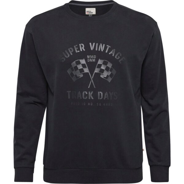 North 56denim / north 56°4 sweatshirt med print på brystet sort