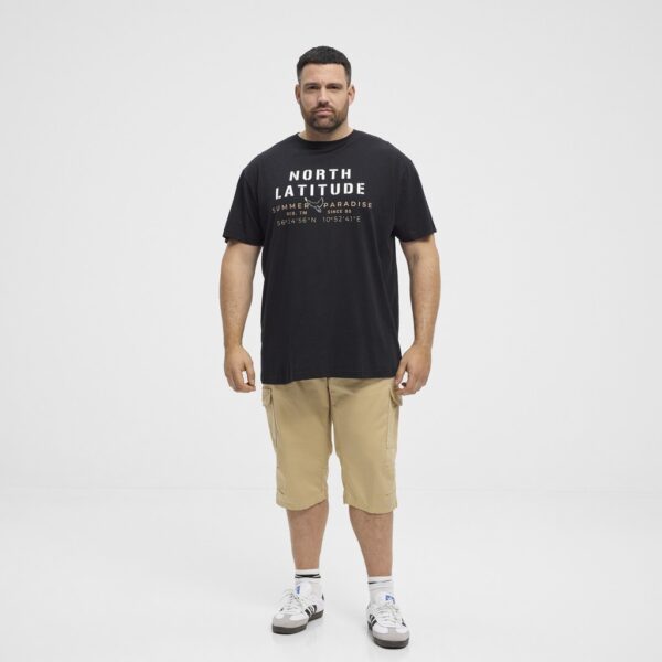 North latitude t-shirt med print sort TALL - Billede 4