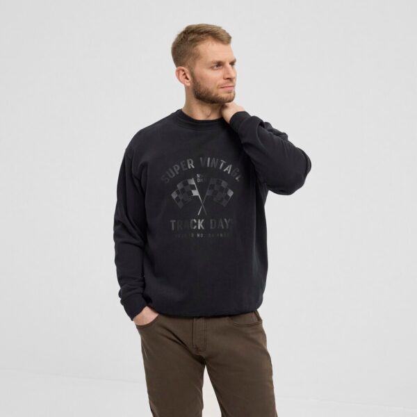North 56denim / north 56°4 sweatshirt med print på brystet sort – Bild 2