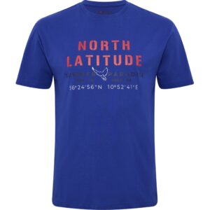 North latitude t-shirt med print cobolt blå