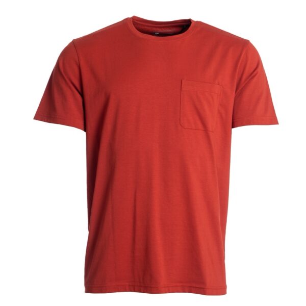 Roberto Jeans t-shirt med bryst lomme brandt orange