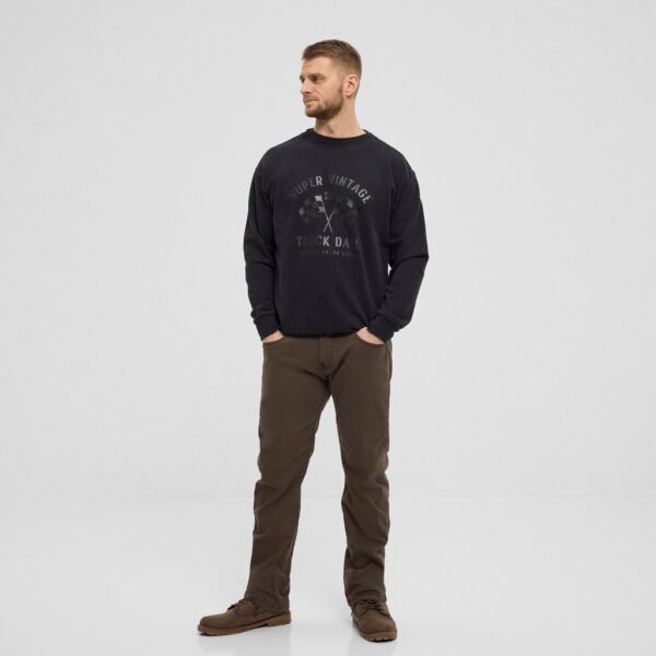 North 56denim / north 56°4 sweatshirt med print på brystet sort – Bild 4