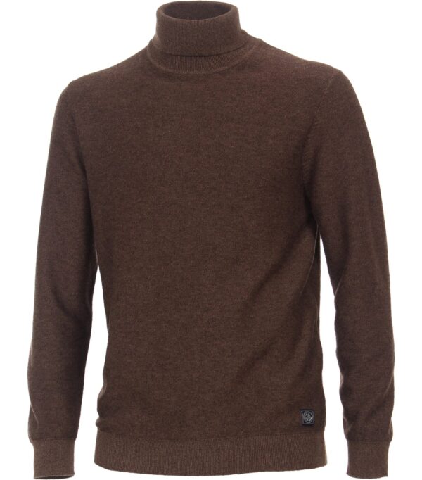 Casa Moda rullekrave med lidt cashmere brun