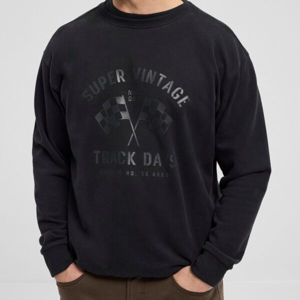 North 56denim / north 56°4 sweatshirt med print på brystet sort – Bild 5