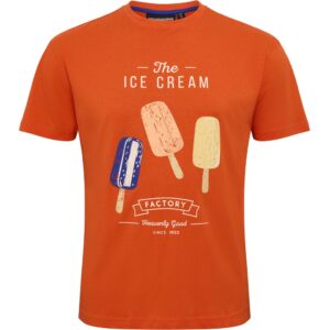 North latitude t-shirt printed ispind orange