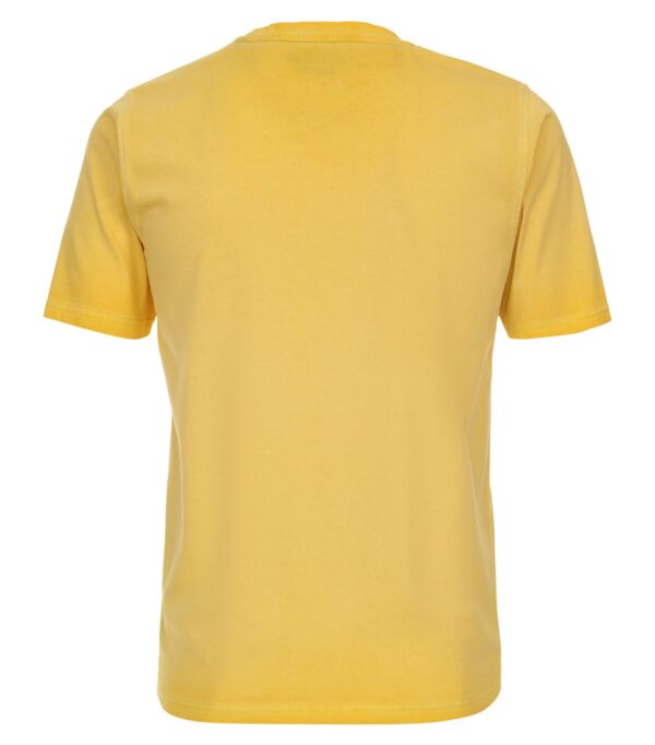 Casa Moda ensfarvet t-shirt gul med vw boble på brystet – Bild 3