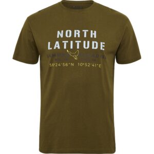 North latitude t-shirt med print army grøn