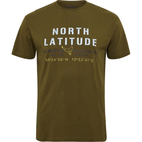 North latitude t-shirt med print army grøn