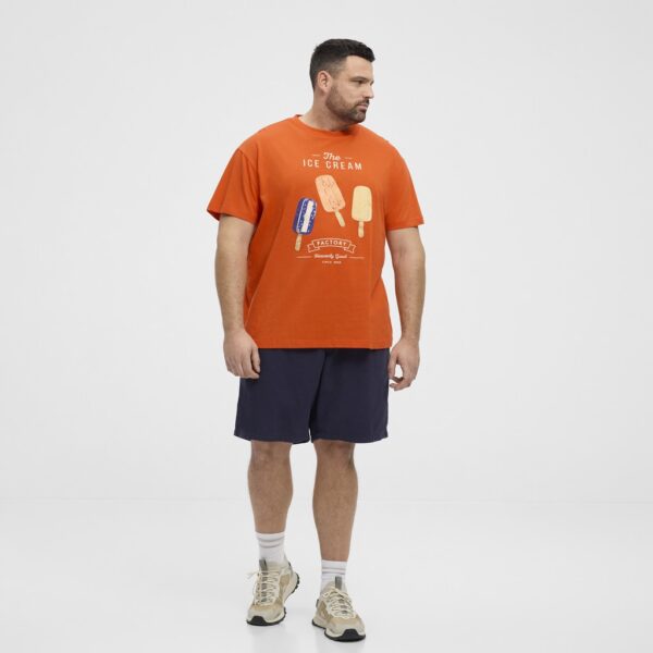 North latitude t-shirt printed ispind orange - Billede 2