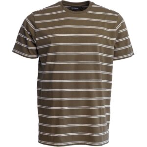 Roberto Jeans t-shirt med striber oliven grøn