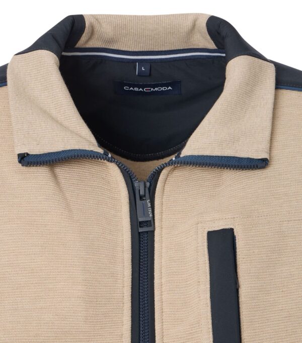 Casa Moda sweat jakke med fede detaljer og bryst lomme plaza tauqe sand – Bild 2