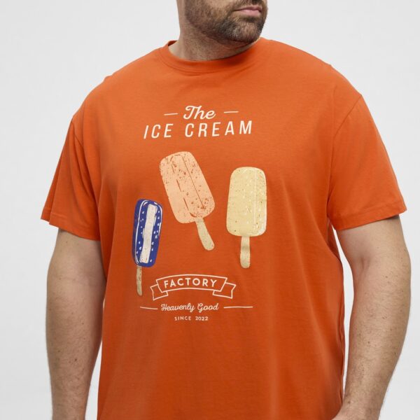 North latitude t-shirt printed ispind orange - Billede 5