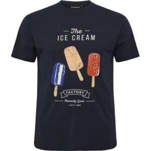 North latitude t-shirt printed ispind nat blå
