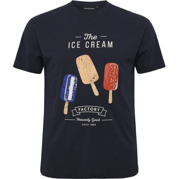 North latitude t-shirt printed ispind nat blå