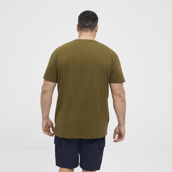 North latitude t-shirt med print army grøn - Billede 3