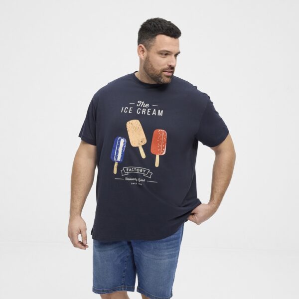 North latitude t-shirt printed ispind nat blå - Billede 2